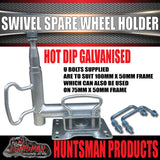 Boat Trailer Swivel Spare Wheel Holder Carrier Beach Launch Bracket,  Suits S/L Bearings & Hubs