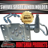 Boat Trailer Swivel Spare Wheel Holder Carrier Beach Launch Bracket,  Suits S/L Bearings & Hubs