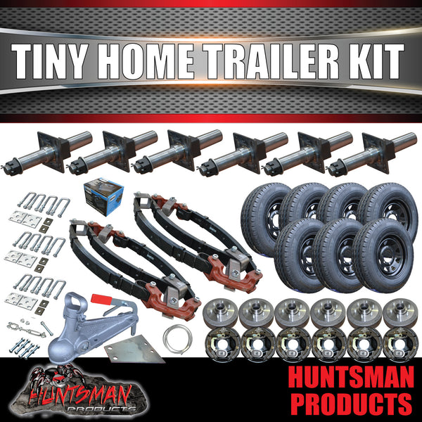 DIY 4500Kg Tri Axle Tiny Home Trailer Kit Electric Brakes Machine Stubs R/Roller