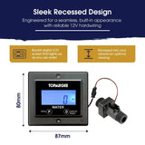 Topargee Flush Mount Water Tank Gauge H2F-FM 12 Volt