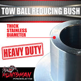 Huntsman Products Tow Ball Reducing Bush & FLange 70mm To 50mm Stainless Steel