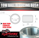 Huntsman Products Tow Ball Reducing Bush 70mm To 50mm Stainless Steel SS304