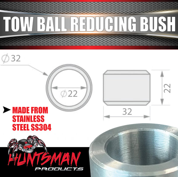 Huntsman Products Tow Ball Reducing Bush 70mm To 50mm Stainless Steel SS304