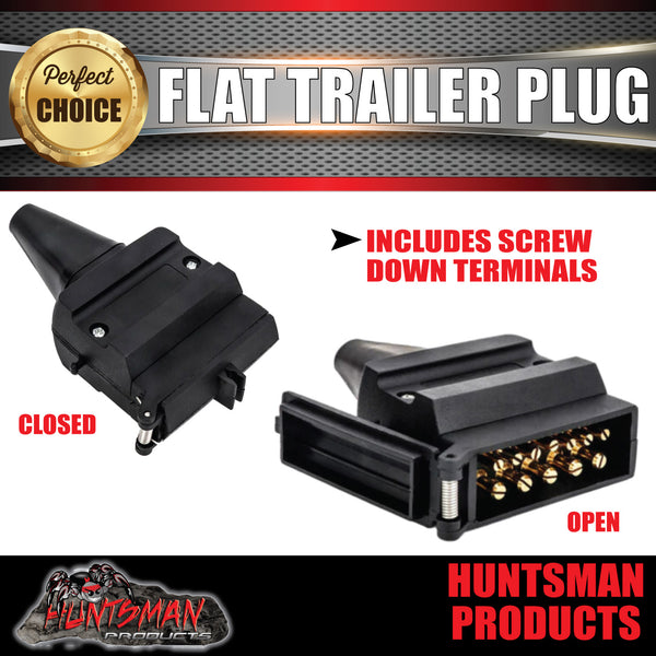12 Pin Flat Male Trailer Caravan Plug Socket Connector