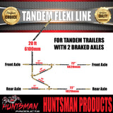 Tandem Hydraulic Disc Drum Brake Flexi Hose Line Kit  For Trailers & Caravans