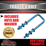 1x 45mm X 130mm 1/2" Trailer Caravan Boat U bolt + Nuts & Washers Zinc Finish