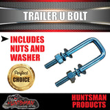 1x Zinc 45mm X 170mm 5/8" High Tensile Trailer Caravan U bolt + Nuts & Washers