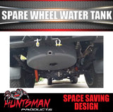 95 Litre Spare Wheel Well Water Tank For Under Vehicle + Mount Kit 750mm x 250mm