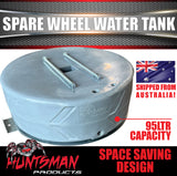 95 Litre Spare Wheel Well Water Tank For Under Vehicle + Mount Kit 750mm x 250mm