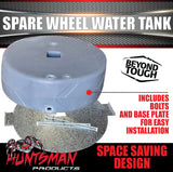 95 Litre Spare Wheel Well Water Tank For Under Vehicle + Mount Kit 750mm x 250mm