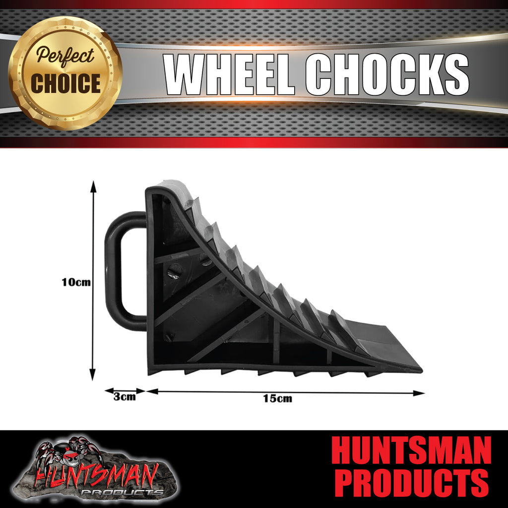 x2 Trailer Caravan RV Heavy Duty Wheel Safety Chocks Blocks ...