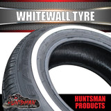 195/65R15 15" Whitewall Galaxy F1 Tyre 18mm Line.  91S White Wall Tire 195 65 15