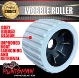 x4 Boat Jet Ski Trailer Wobble Rollers. 3"x 4", 73mm x 110mm, 25mm Centre Bore, Grey Ribbed