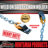 2x 13mm Trailer Caravan Weld Safety Chain Holder Cam Lock Base Suit Hammerlocks