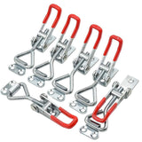 x6 Large Stainless Steel Toggle Over Centre Latch Red Grip. Tool Box Truck Trailer Boat SS304