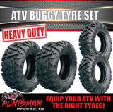 Set of 2x 27x11-12 Rear & 2x 27x9-12 Front Wanda P350 ATV UTV Buggy Tyres. 6 Ply Rating