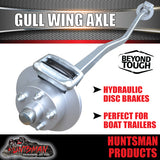 1400Kg Galvanised Hydraulic Disc Gullwing Boat Trailer Axle