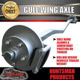 1400Kg Galvanised Mechanical Disc Gullwing Boat Trailer Axle