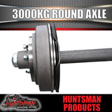 3000KG Trailer Caravan Axle. 12" Electric Braked 65mm Round. L/C Pattern