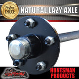 Lazy 5 Stud Trailer Axle 39mm Round Natural 60-79" Axles 750KG