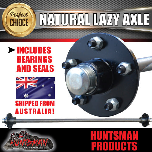 Lazy 5 Stud Trailer Axle 39mm Round Natural 60-79" Axles 750KG
