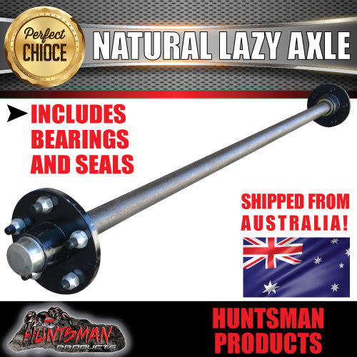 Lazy 5 Stud Trailer Axle 39mm Round Natural 60-79" Axles 750KG