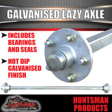 Lazy 1000Kg Trailer Boat Caravan Axle 40mm Square Galvanised 77-96" Long Axles