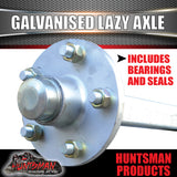 Lazy 1000Kg Trailer Boat Caravan Axle 40mm Square Galvanised 63-75" Long Axles