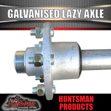 Lazy 5 Stud Trailer Axle 39mm Round Galvanised 60-77" Axles 750KG