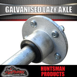 Lazy 5 Stud Trailer Axle 39mm Round Galvanised 60-77" Axles 750KG