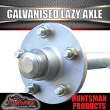 Lazy 5 Stud Trailer Axle 39mm Round Galvanised 60-77" Axles 750KG