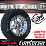 15" Ford Pattern Bullet Caravan Trailer Alloy Wheel Rim & 195R15C LT Roadcruza RA1100 All Terrain Tyre 195 15