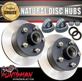 10" Trailer Caravan Mechanical Disc Brake & Coupling Kit. Natural S.G Cast Discs