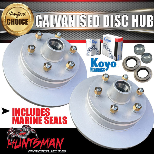 12" Galvanised 6 Stud Boat Trailer Mechanical Disc Brake Kit. KOYO Japanese Bearings