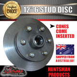 12" 6 Stud Landcruiser Pattern Trailer Caravan Mechanical Disc Brake & Coupling Kit