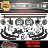 DIY 2000kg TANDEM TRAILER SUSPENSION KIT.  HYDRAULIC DISC BRAKES. SLIPPERS, AXLES 60" - 77"