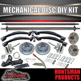 DIY 2000kg Tandem Trailer Suspension Kit L/C Mechanical Disc Rocker Roller 45mm Axles