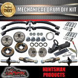 DIY 2000Kg Tandem Trailer Kit, Mechanical Brakes, R/Roller Springs. Stub Axles