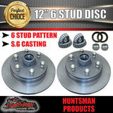 DIY 1400KG HYDRAULIC 12" LANDCRUISER PATTERN DISC BRAKED TRAILER KIT. SLIPPER SPRINGS.