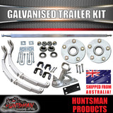 DIY 1000KG Boat Jetski Trailer Kit. Galvanised Axle Decromat slipper springs. Axles 63" - 75"