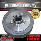 2X Trailer 10" Drums Suit 5 Stud Ford 5/114.3 PCD & S/L Parallel Bearings L68149