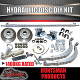 DIY 1400kg Marine Boat Jetski Trailer Kit Hydraulic Disc Brakes, Slipper Springs Axles 78" - 96" Long