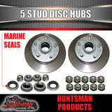 DIY 1400kg Marine Boat Jetski Trailer Kit Hydraulic Disc Brakes, Slipper Springs Axles 78" - 96" Long