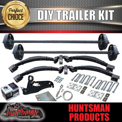 DIY 3500Kg Tandem Trailer Caravan Kit. 12" Electric Brakes. Engineered Axles