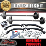 DIY 4500Kg Tandem Trailer Caravan Kit. 12" Electric Brakes. Engineered Axles