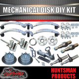 DIY 2000Kg Mechanical Disc Braked Boat trailer Kit. Stub Axles, R/Roller Spring