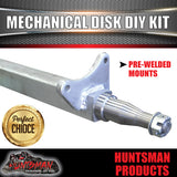 DIY 2000Kg Mechanical Disc Braked Caravan Boat trailer Kit.  Slipper Springs, Axles 63" - 77"