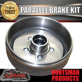 DIY 3200Kg Tandem Trailer Caravan Kit. 10" Electric Brakes. Stub Axles, R/Roller