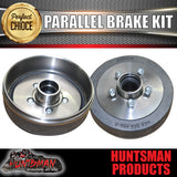 DIY 3200Kg Tandem Trailer Caravan Kit. 10" Electric Brakes. Stub Axles, R/Roller