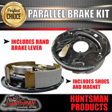 DIY 3200Kg Tandem Trailer Caravan Kit. 10" Electric Brakes. Stub Axles, R/Roller